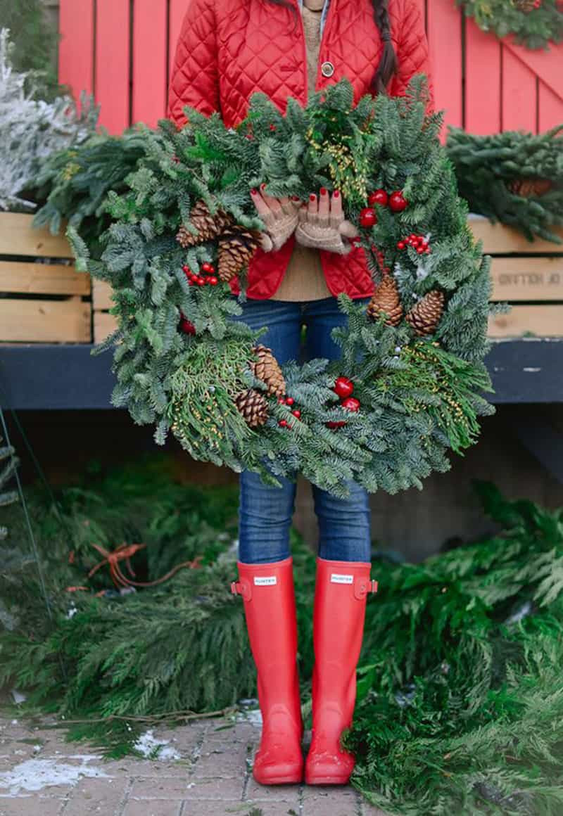 DIY Christmas Wreaths For Front Door
 10 Front Door Christmas Wreaths You Can Buy Right Now or DIY