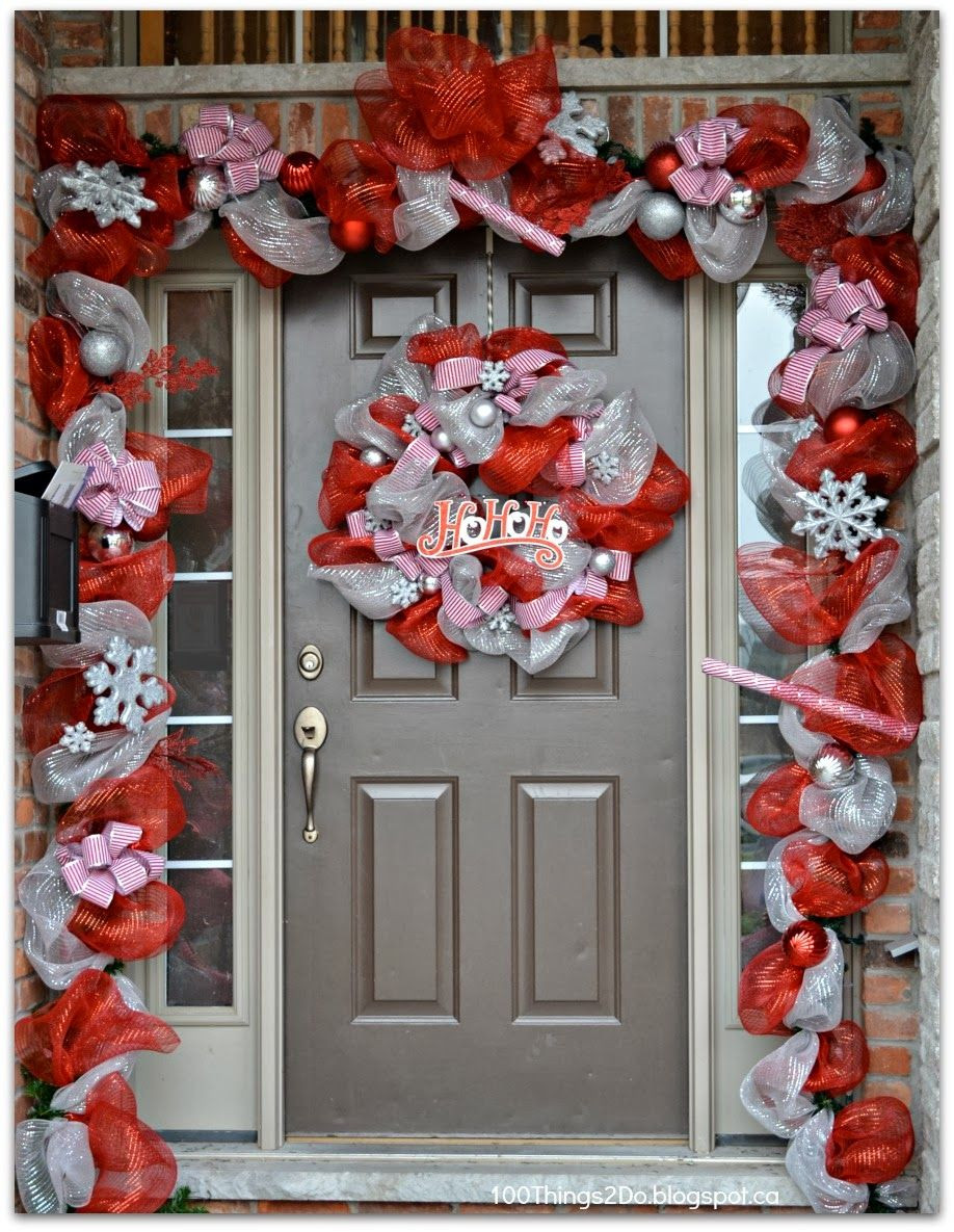 DIY Christmas Wreaths For Front Door
 Christmas decoration Christmas Front a Door DIY Deco