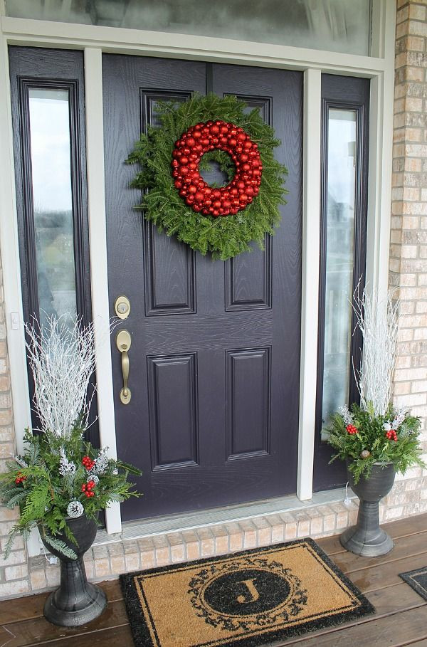 DIY Christmas Wreaths For Front Door
 How to Decorate Your Front Door for the Holidays The