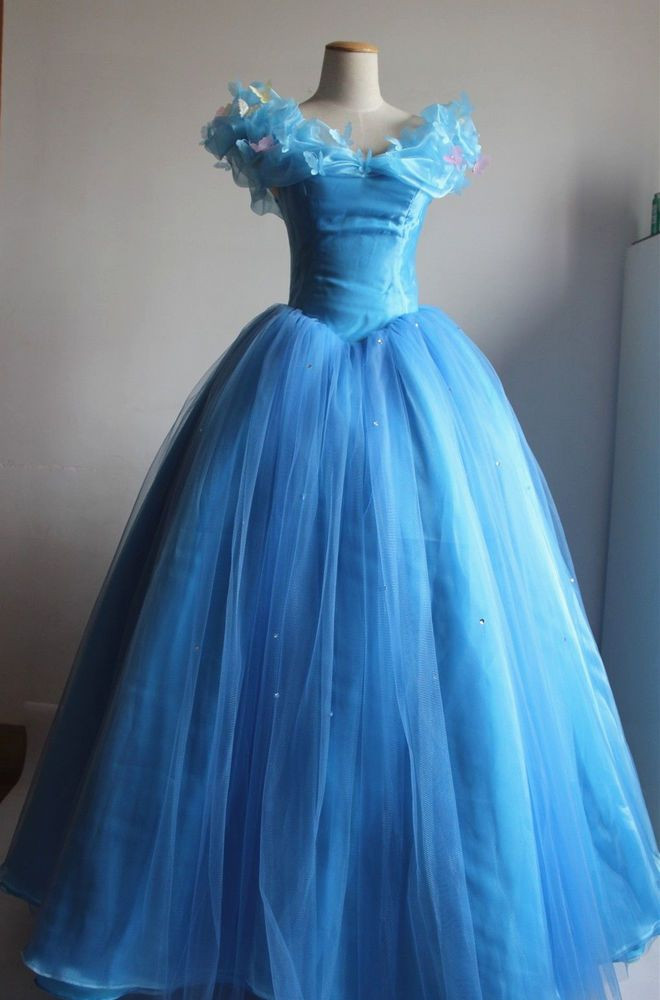 DIY Cinderella Costume For Adults
 New Sandy Princess Cinderella Women Blue Fancy Dress