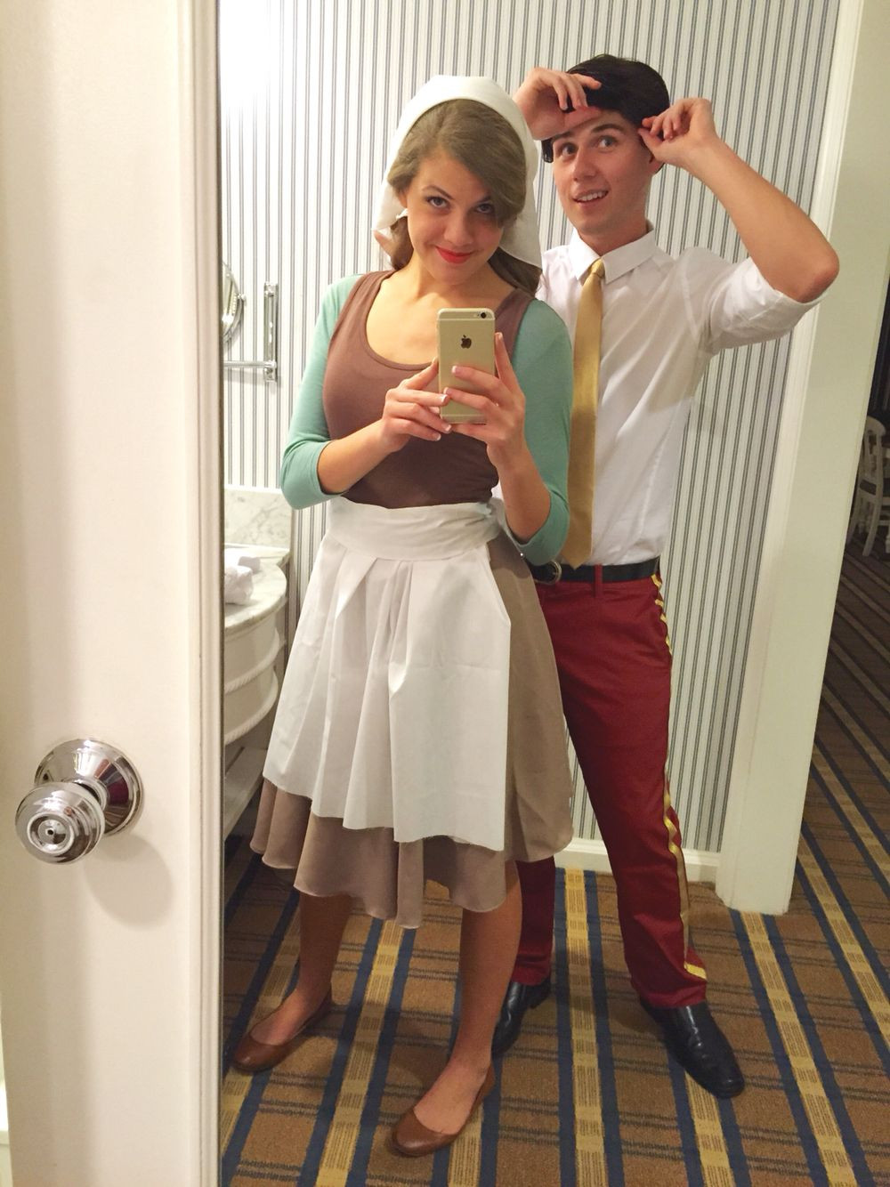 DIY Cinderella Costume For Adults
 Easy DIY Cinderella & Prince Charming couple costume All