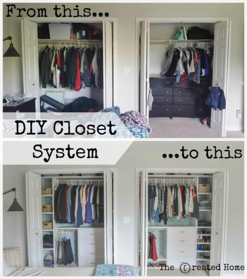 DIY Closet Organizer Systems
 Custom small closet system The Created Home