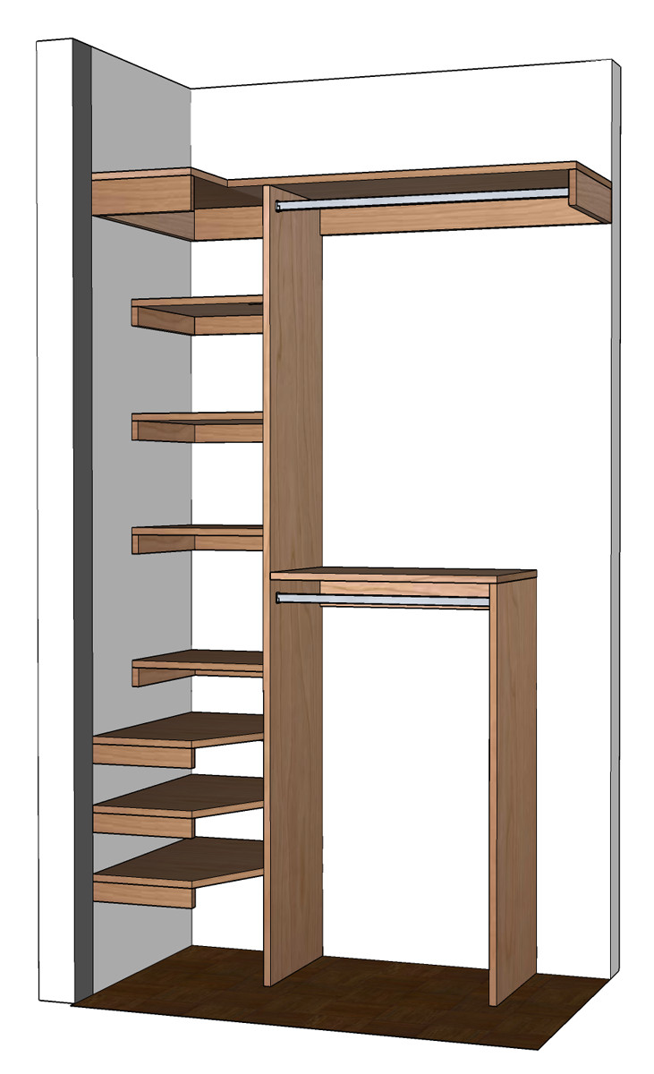 DIY Closet Shelves Plans
 DIY Small Closet Organizer Plans