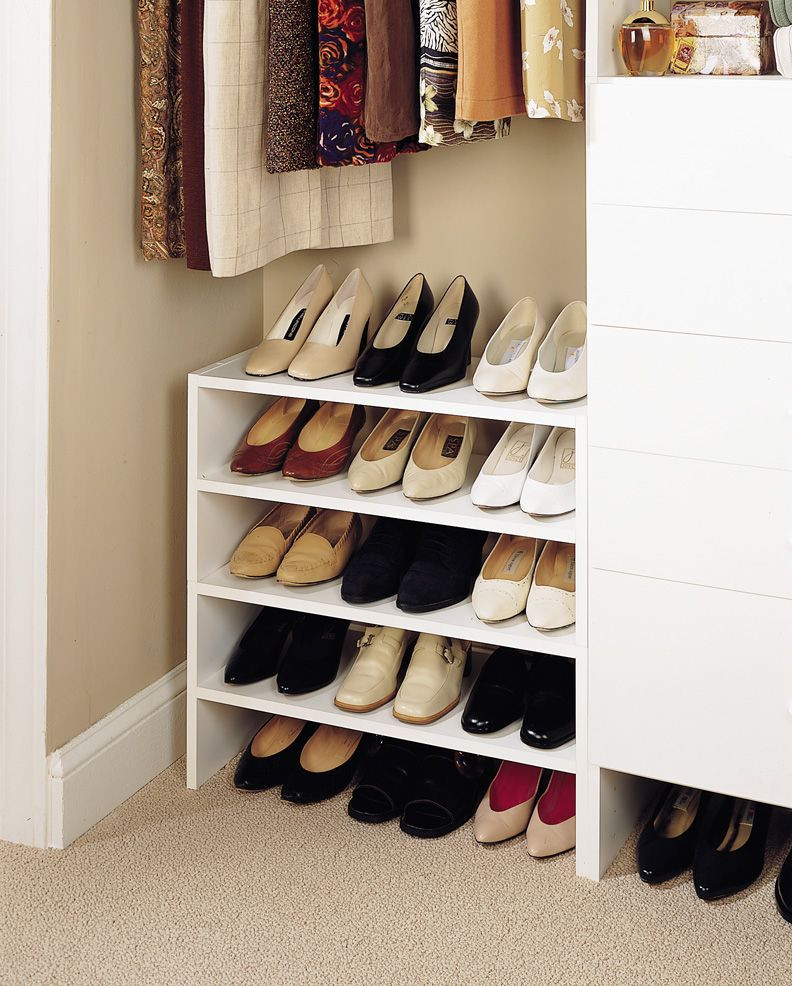 DIY Closet Shoe Organizer
 I d love this organization For the Home