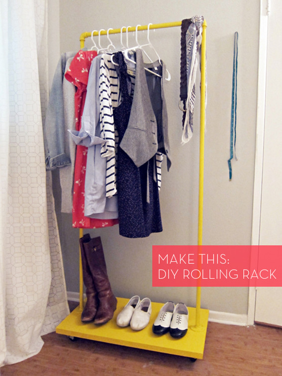 DIY Clothes Rack Cheap
 How To Make a Colorful DIY Rolling Clothes Rack for Cheap