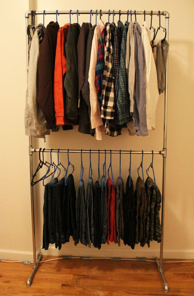 DIY Clothes Rack Cheap
 DIY Pipe Clothing Rack Wow Blown away So doing this