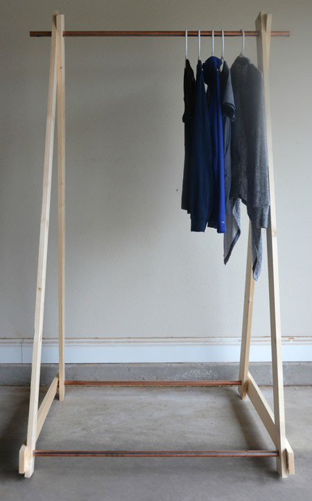 DIY Clothes Rack Wood
 DIY Copper Clothing Rack Two Thirty Five Designs