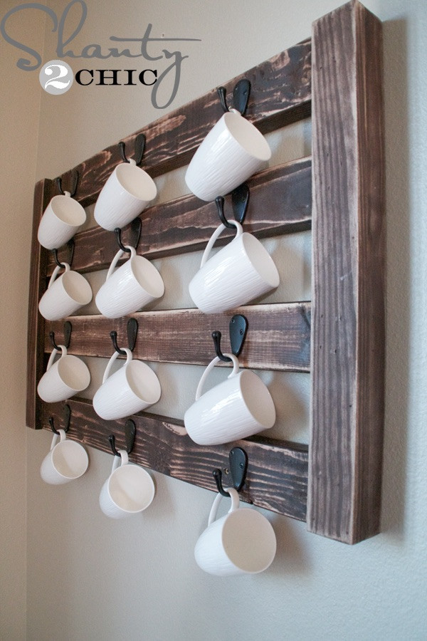 DIY Coffee Cup Rack
 Coffee Cup Display