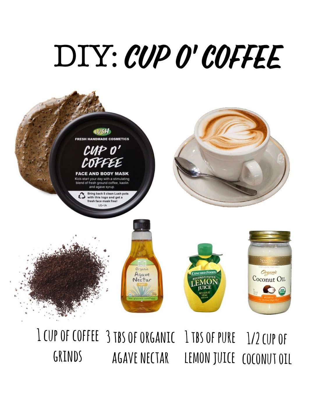 DIY Coffee Face Mask
 DIY Lush Cup o Coffee mask Super simple to make and