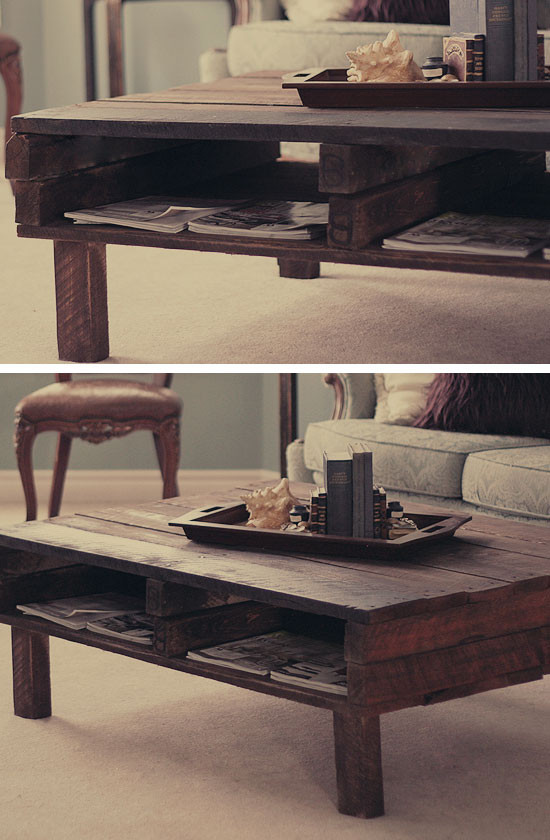 DIY Coffee Table Decor
 DIY Rustic Pallet Coffee Table