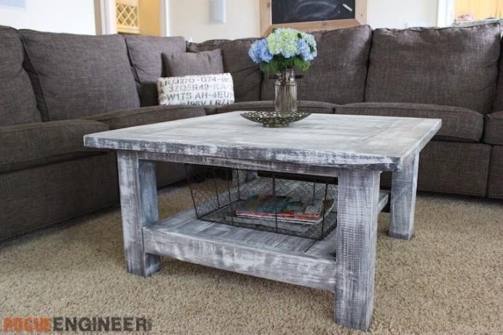 DIY Coffee Tables Plans
 Square Coffee Table w Planked Top Free DIY Plans 