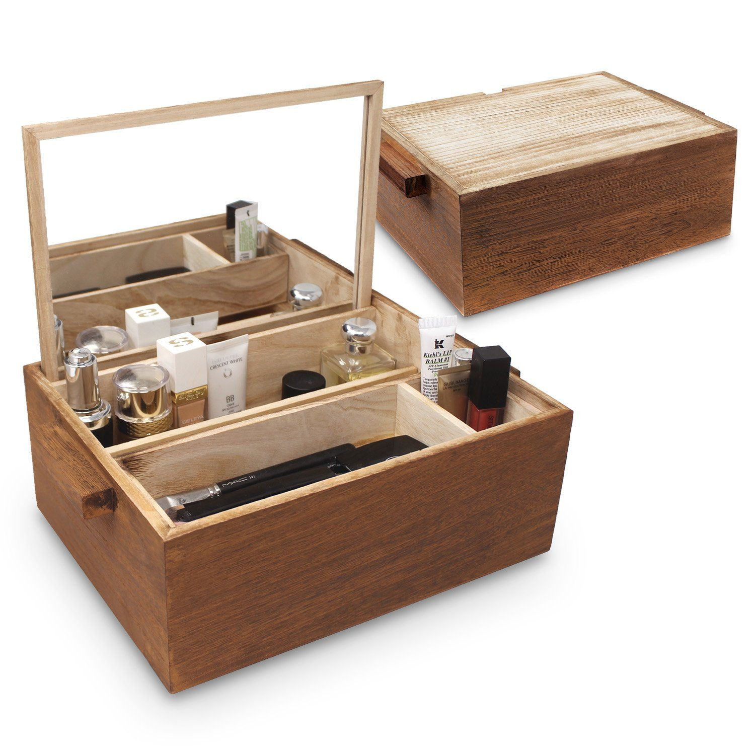 DIY Collapsible Wooden Box
 Wooden Jewelry Box Cosmetic Organizer with Collapsible