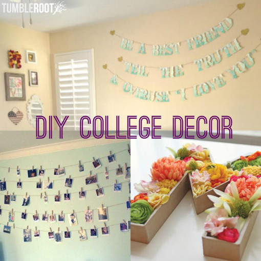 DIY College Apartment Decor
 TumbleRoot DIY College Decor