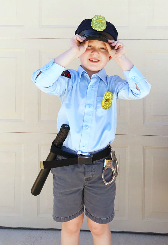 DIY Cop Costume
 Cops and Robbers Family Halloween Costume DIY Life Anchored