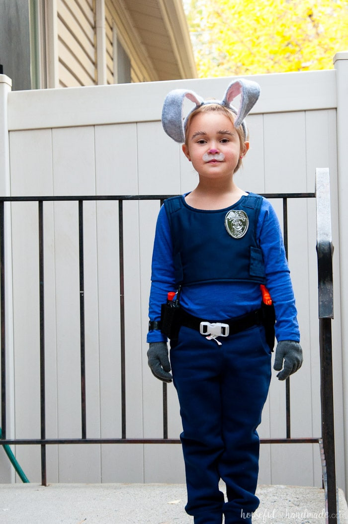 DIY Cop Costume
 ficer Judy Hopps Halloween Costume Houseful of Handmade