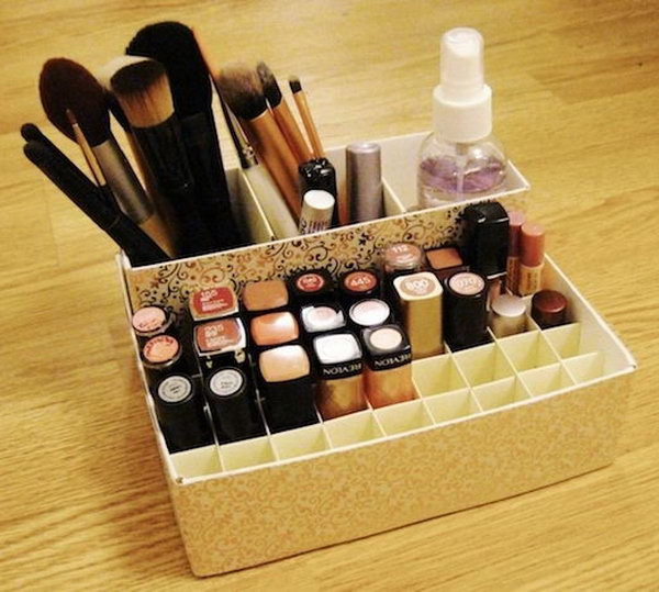 DIY Cosmetic Organizer
 25 DIY Makeup Storage Ideas and Tutorials Hative