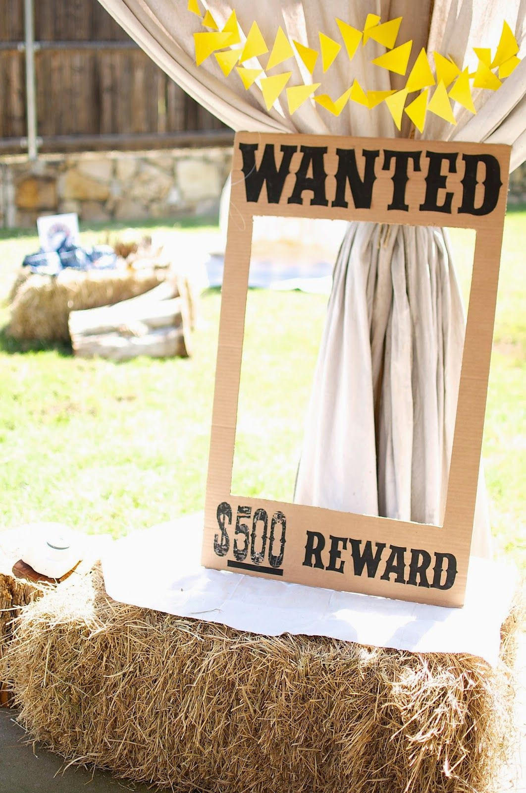 DIY Cowboy Party Decorations
 Cowboys and Indians Birthday Party DIY Wanted Poster