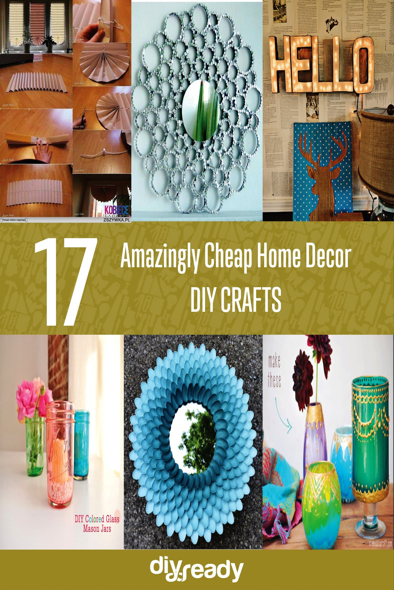DIY Craft Ideas For Home Decor
 Cheap Home Decor Ideas DIY Projects Craft Ideas & How To’s