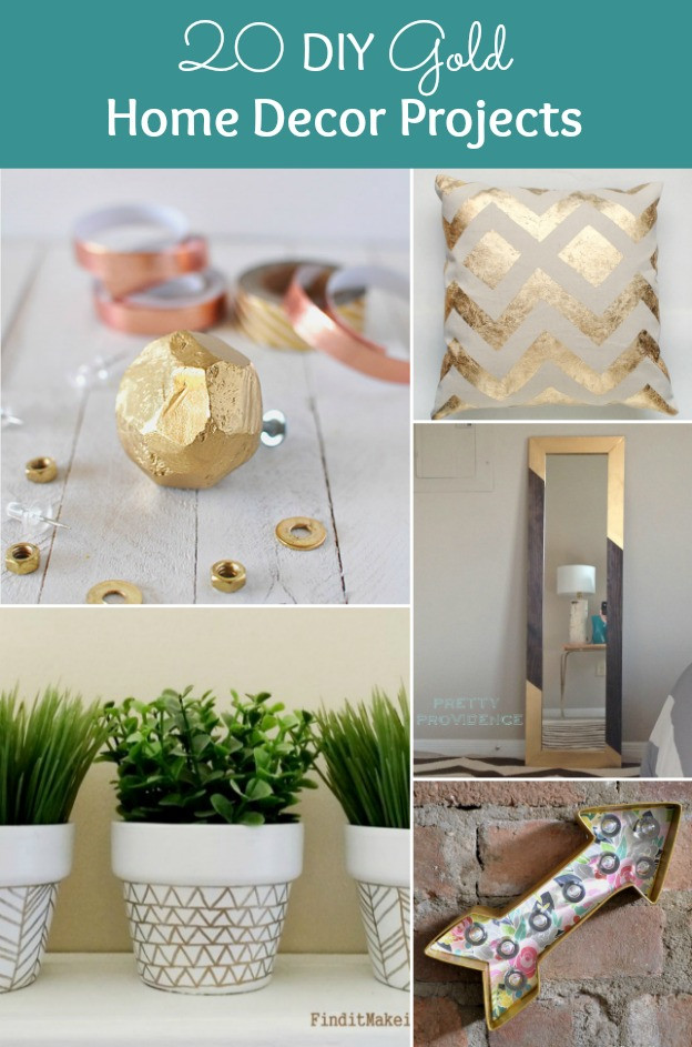 DIY Craft Ideas For Home Decor
 20 DIY Gold Home Decor Projects