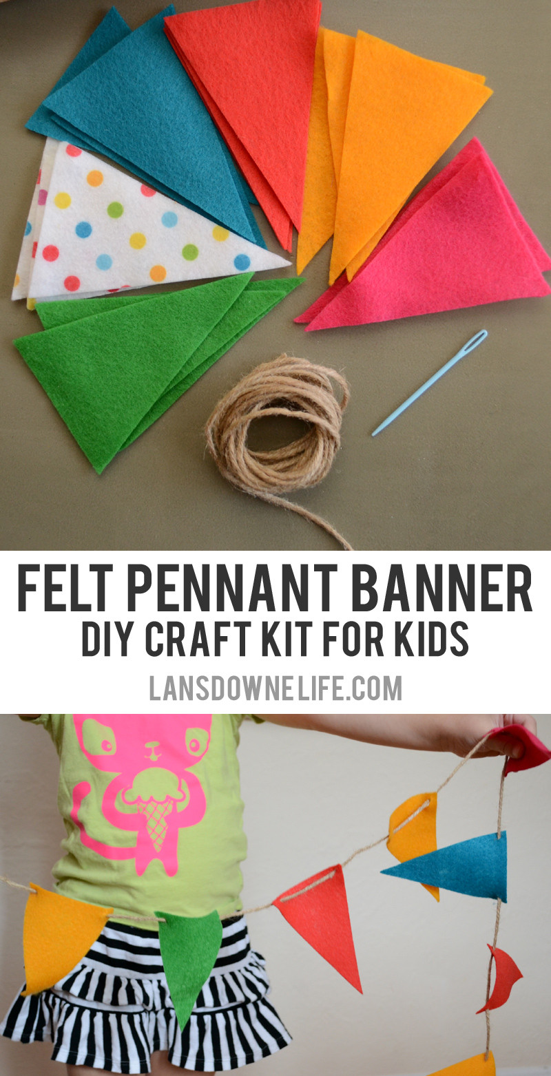 DIY Craft Kits For Kids
 DIY Craft kits for kids Felt pennant banner Lansdowne Life