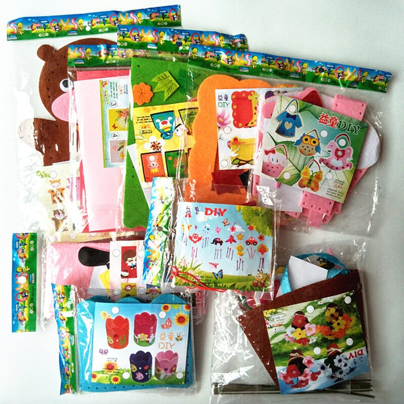 DIY Craft Kits
 Happyxuan 9 Designs Kids DIY Craft Kits Felt Handicraft