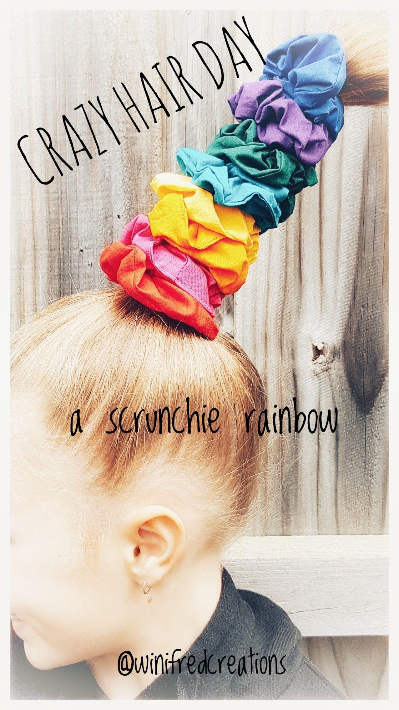 DIY Crazy Hair Day
 Check out this super easy girls diy crazy hair day idea