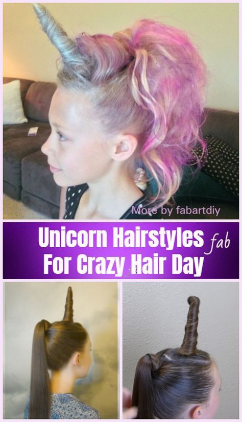 DIY Crazy Hair Day
 DIY Unicorn Hairstyle Tutorial For Crazy Hair Day