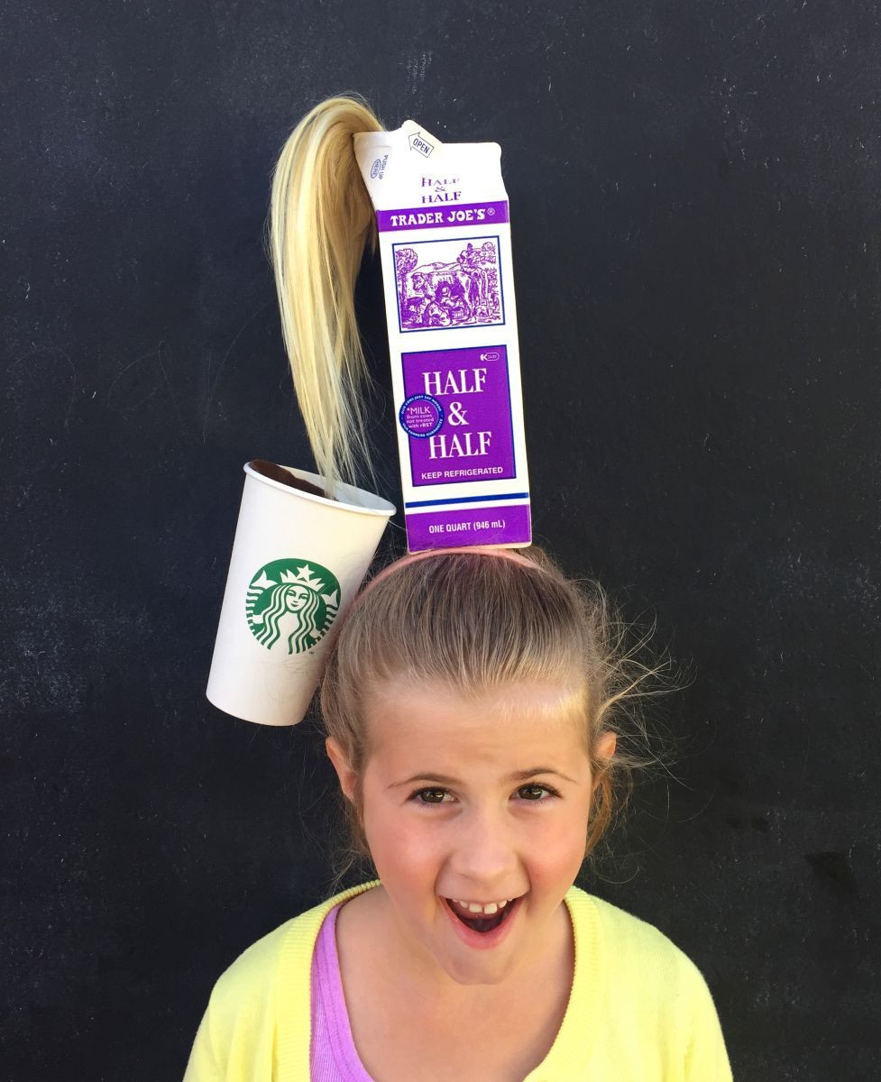 DIY Crazy Hair Day
 Crazy Hair Day Starbucks Hair via Lilyshop by Jessie Daye