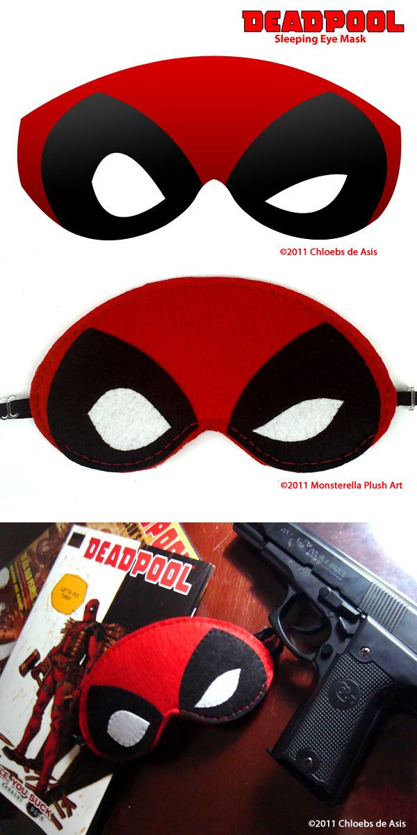 DIY Deadpool Mask
 Deadpool Sleeping Eye Mask by chloebs on deviantART