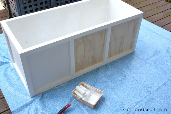 DIY Deck Boxes
 DIY Outdoor Storage Box Bench Sand and Sisal