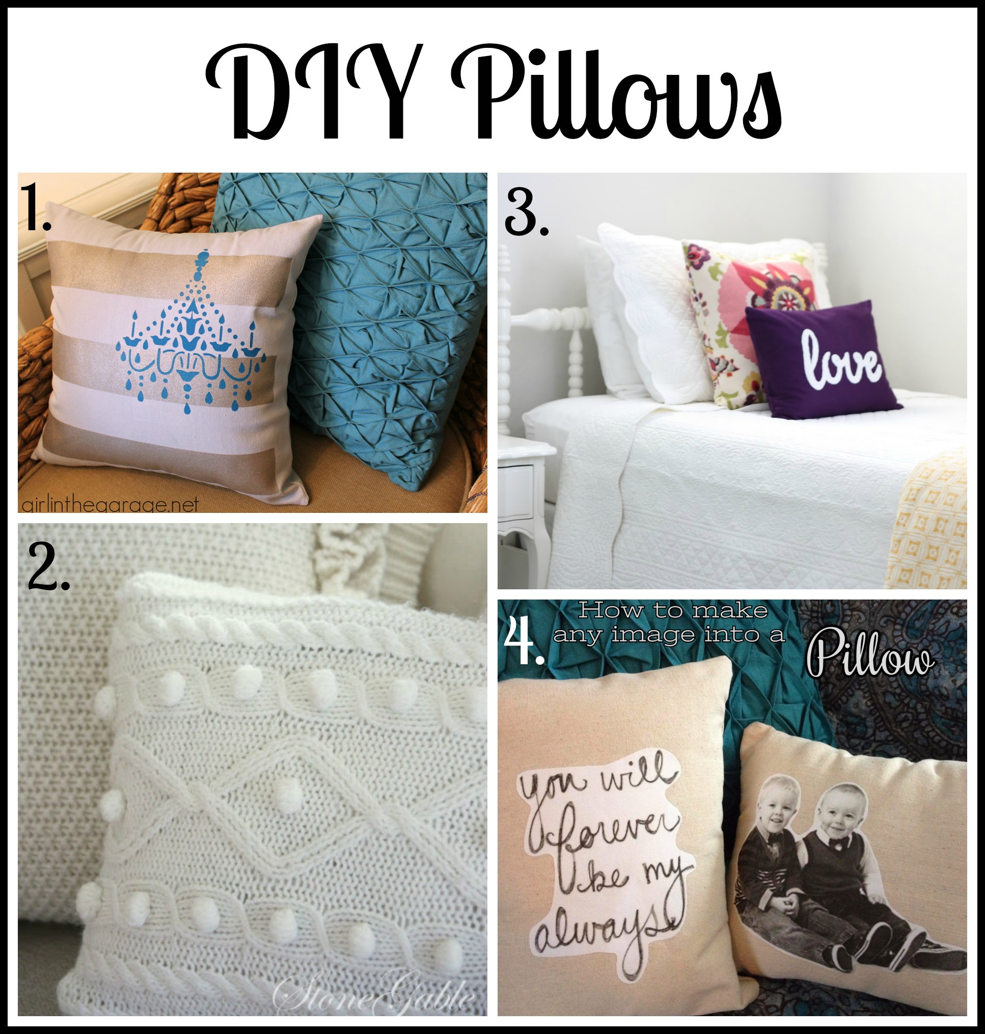 DIY Decor Pillows
 30 Bud Friendly DIY Decorating Ideas and a giveaway