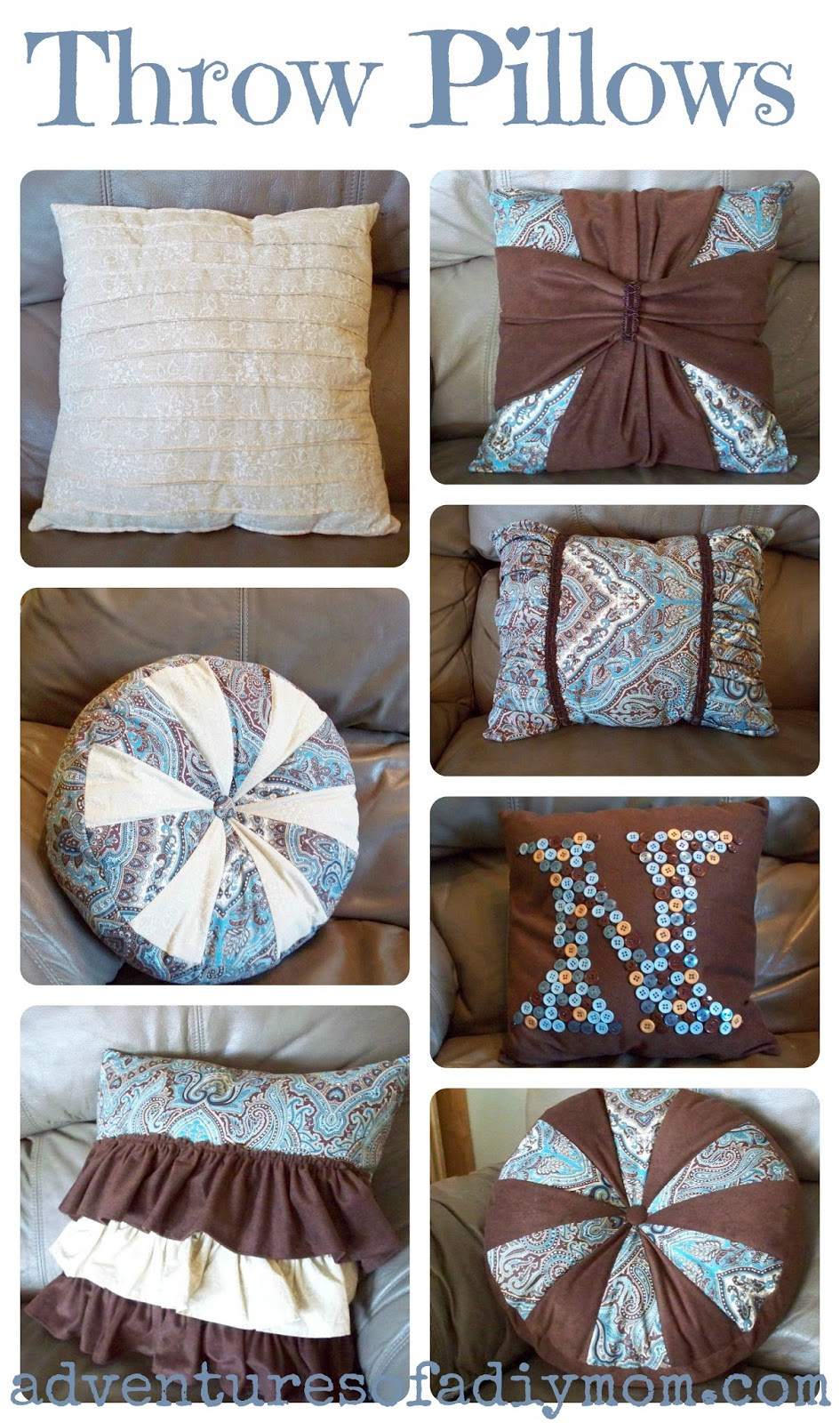 DIY Decor Pillows
 How to Make Easy Throw Pillows Adventures of a DIY Mom