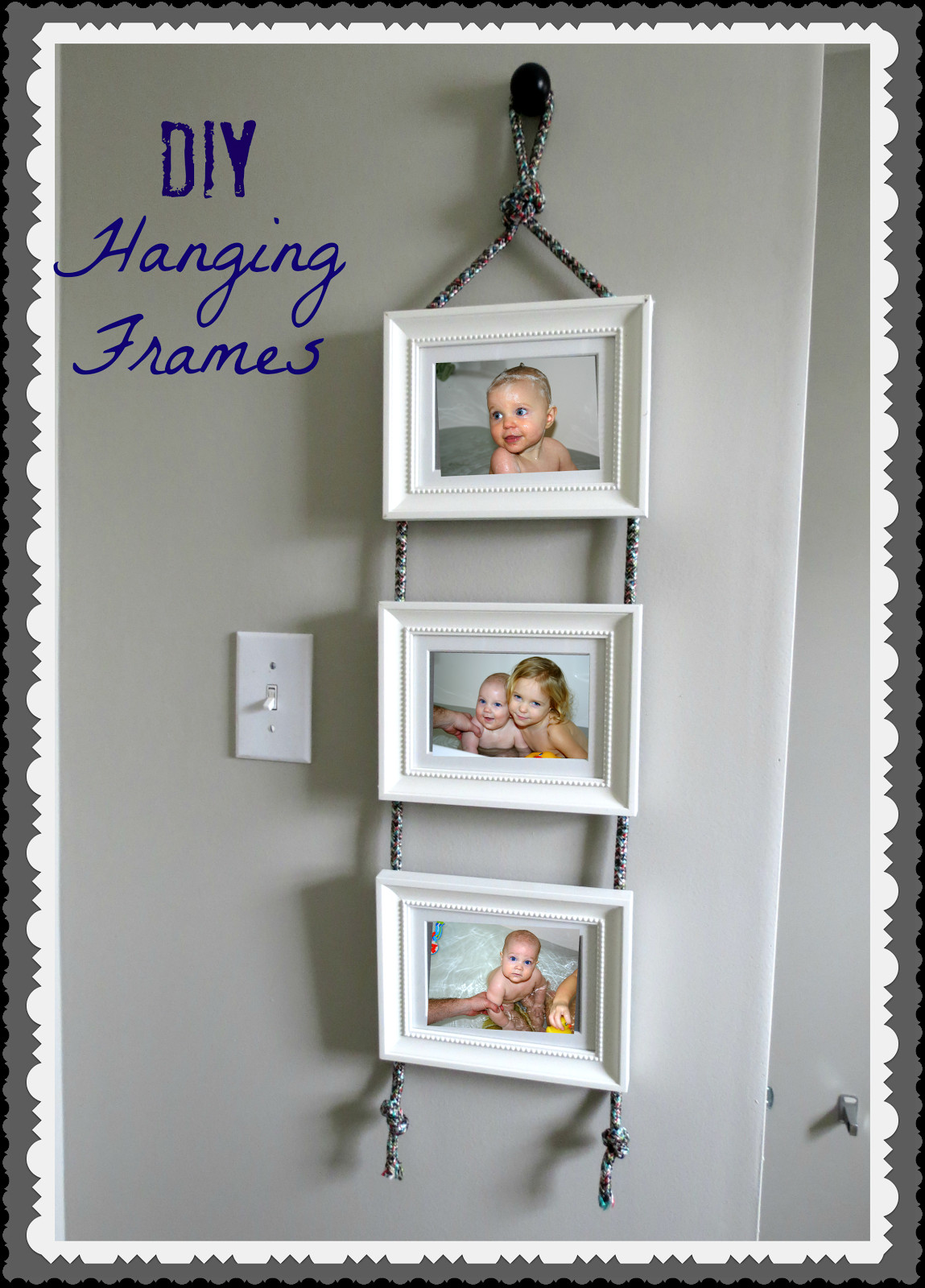 DIY Decorative Picture Frames
 DIY Hanging Frames Tutorial Tatertots and Jello