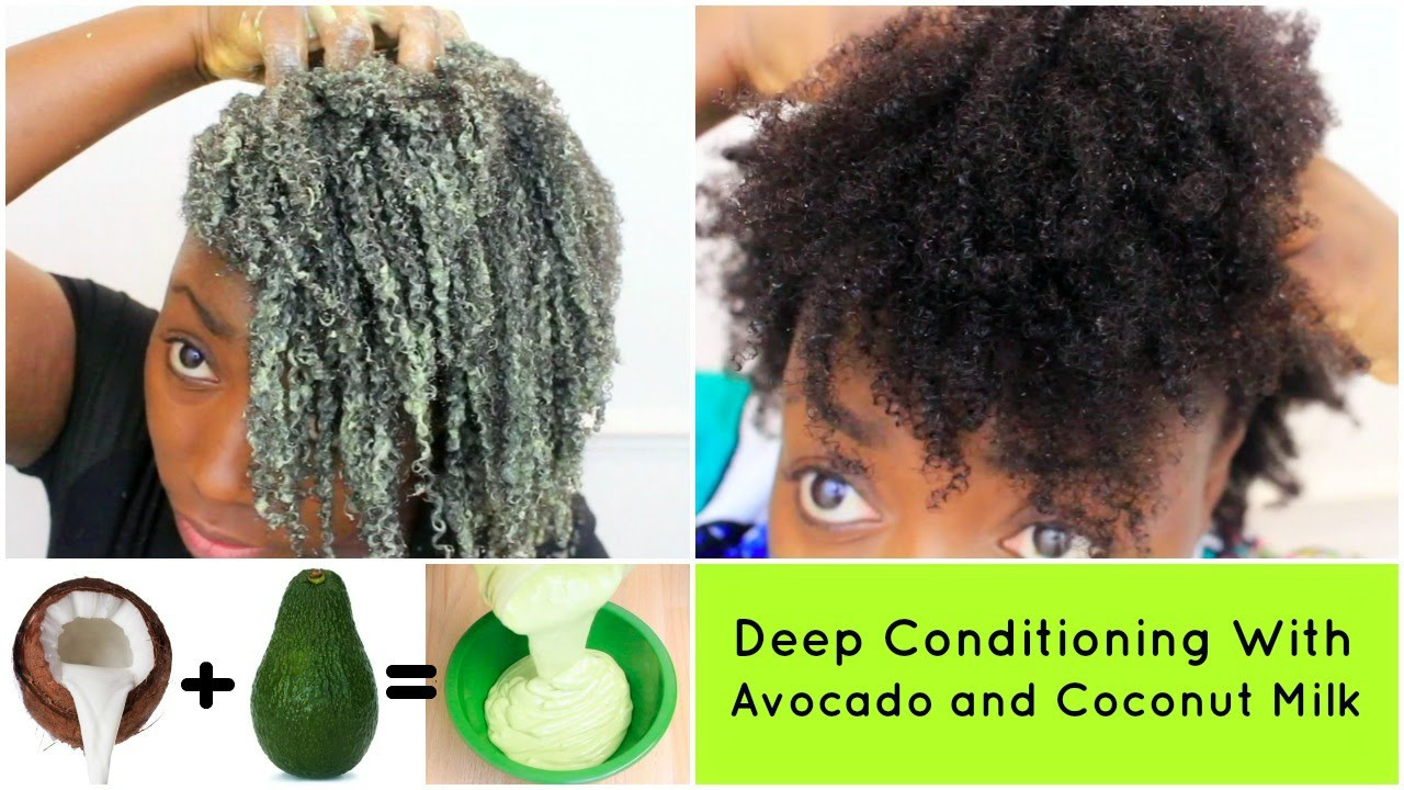 DIY Deep Conditioner Natural Hair
 Deep Conditioning Natural Hair 4c Avocado and Coconut Milk