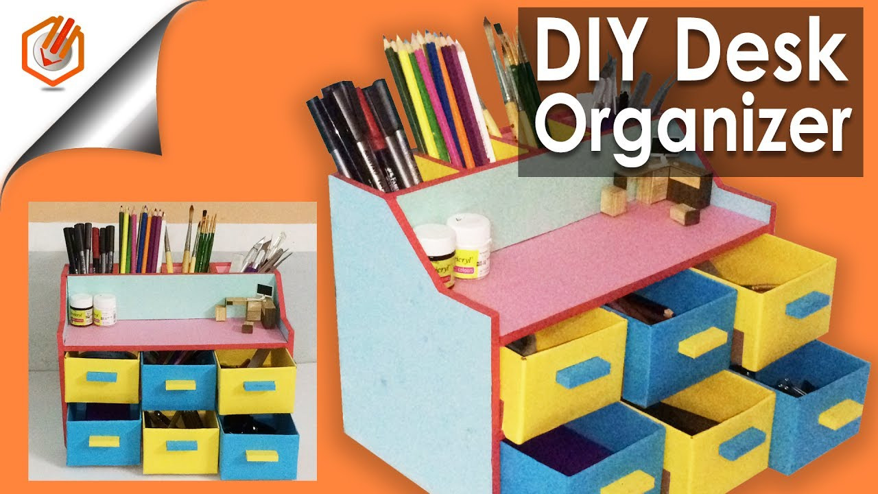 DIY Desk Organizer Tray
 EASY DIY desk organizer drawer organizer Pencil Holder