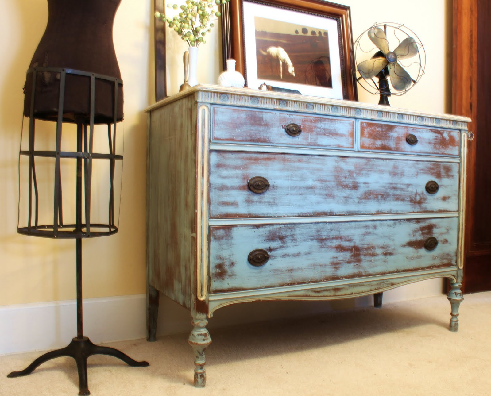 DIY Distressed Wood Furniture
 Confessions of a DIY aholic Heavily distressed dresser