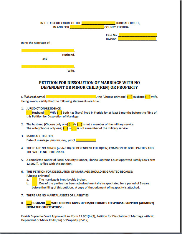 DIY Divorce Kit
 Choosing Florida Divorce Forms to File An Easy Guide