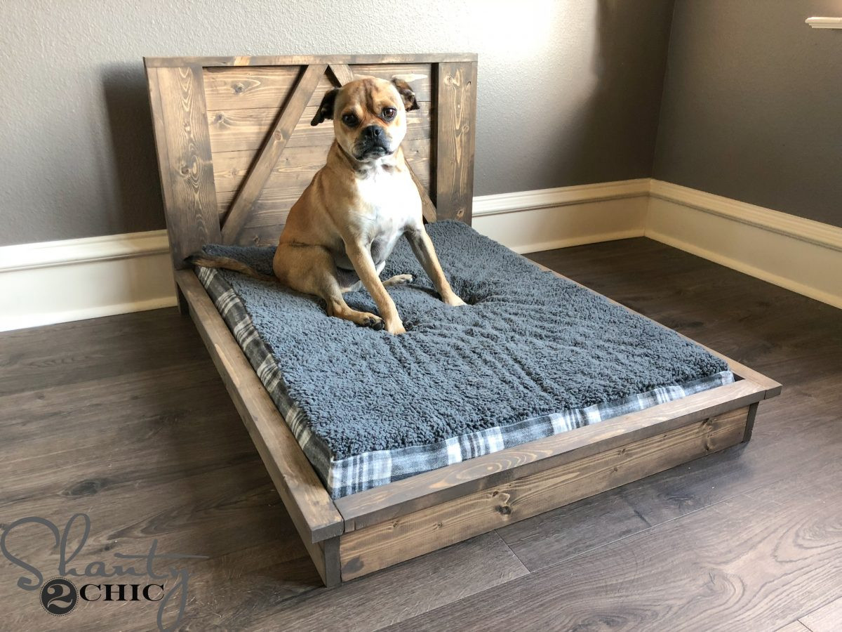 DIY Dog Bed Plans
 DIY Farmhouse Dog Bed For Man s Best Friend Shanty 2 Chic