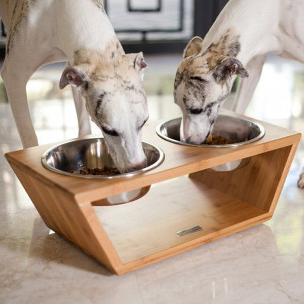 DIY Dog Food Bowl Stand
 wood dog food bowl stand