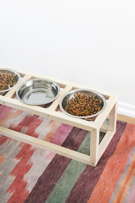 DIY Dog Food Bowl Stand
 diy modern pet bowl stand almost makes perfect