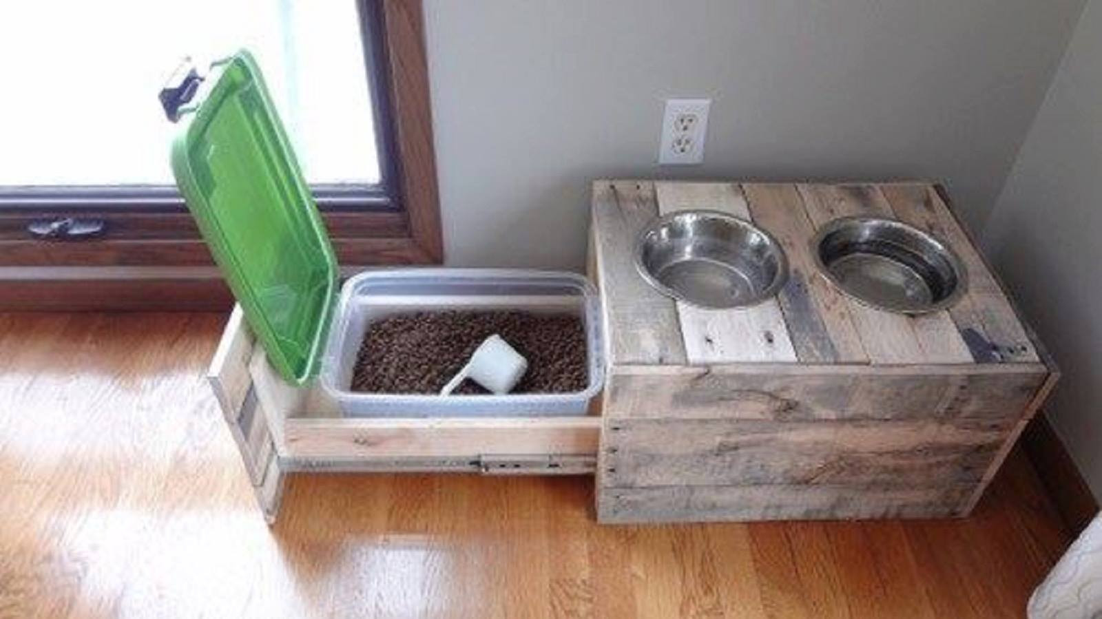 DIY Dog Food Bowl Stand
 55 Handy DIY Storage Ideas To Make Your Home Clutter Free