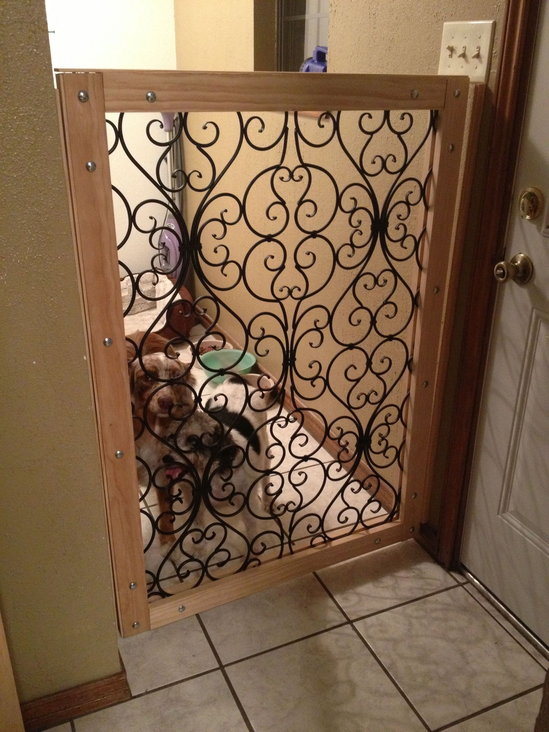 DIY Dog Gates Indoor
 My 4 yr old Australian Shepard decided to start jumping