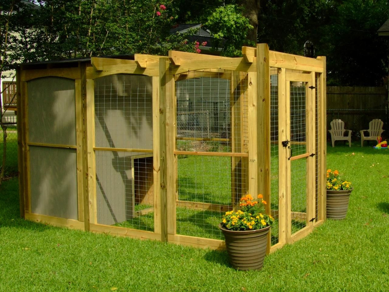 DIY Dog House Kit
 How to Build a Dog Run With Attached Doghouse With images