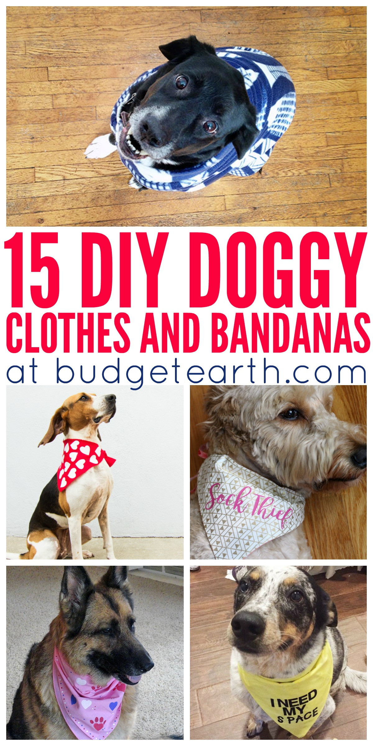 DIY Dog Shirts
 15 DIY Doggy Clothes & Bandanas