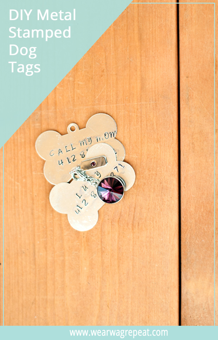 DIY Dog Tags
 Handmade Holiday Gift DIY Metal Stamped Dog Tag