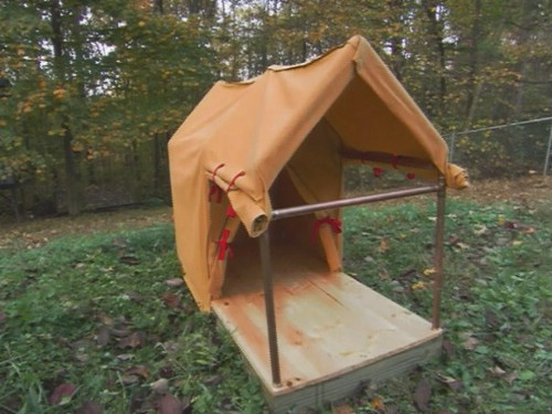 DIY Dog Tent
 15 Brilliant DIY Dog Houses With Free Plans For Your Furry