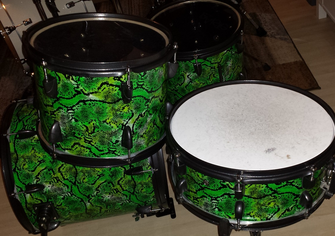 DIY Drum Kit
 DIY Mini Bop Snakeskin Drum Kit pactDrums