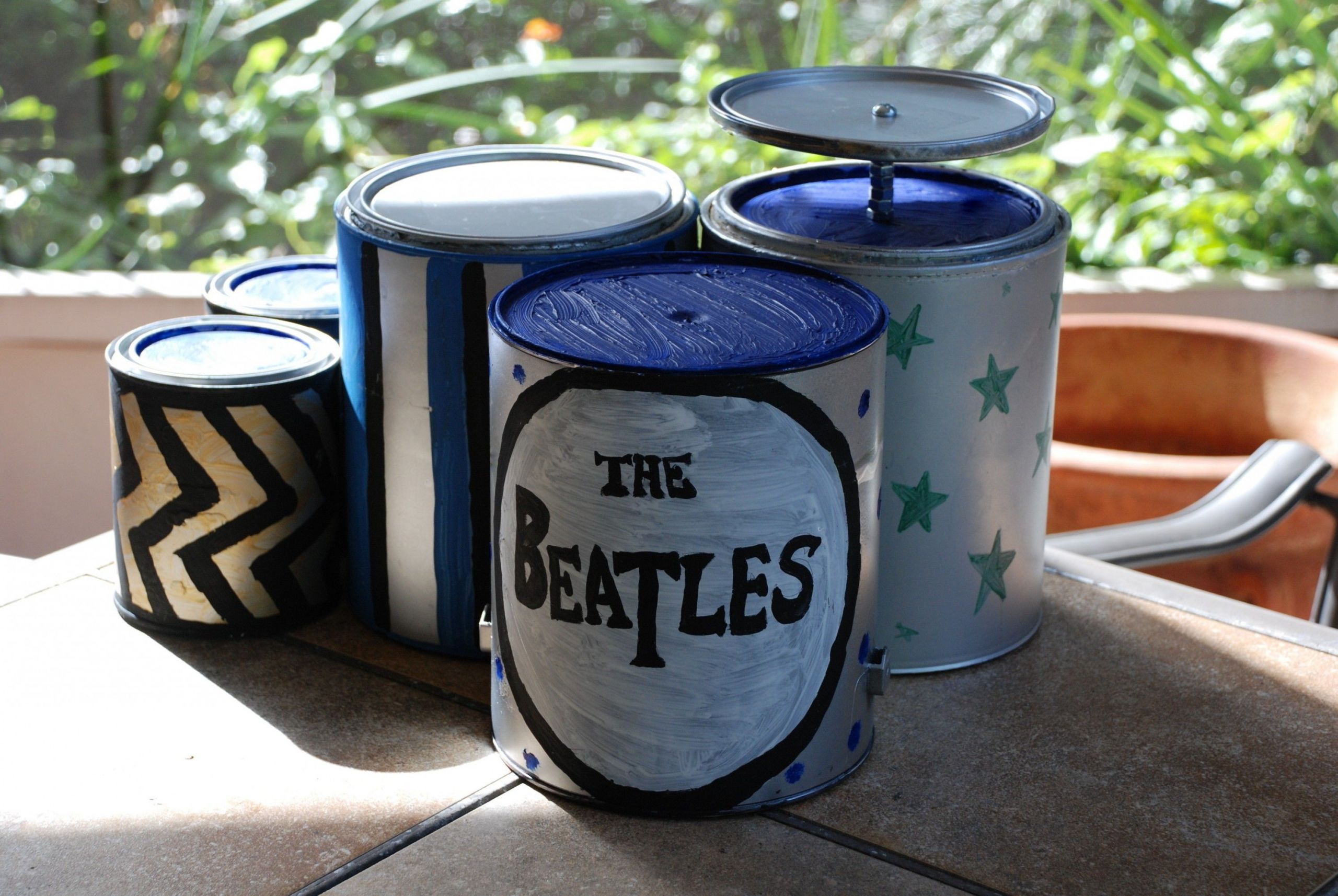 DIY Drum Kit
 DIY Paint Can Drum Set Toy Not this but a music set for