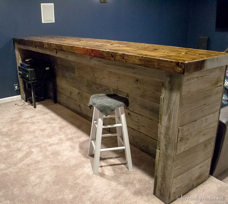 DIY Dry Bar Plans
 Man Cave Wood Pallet Bar Free DIY Plans