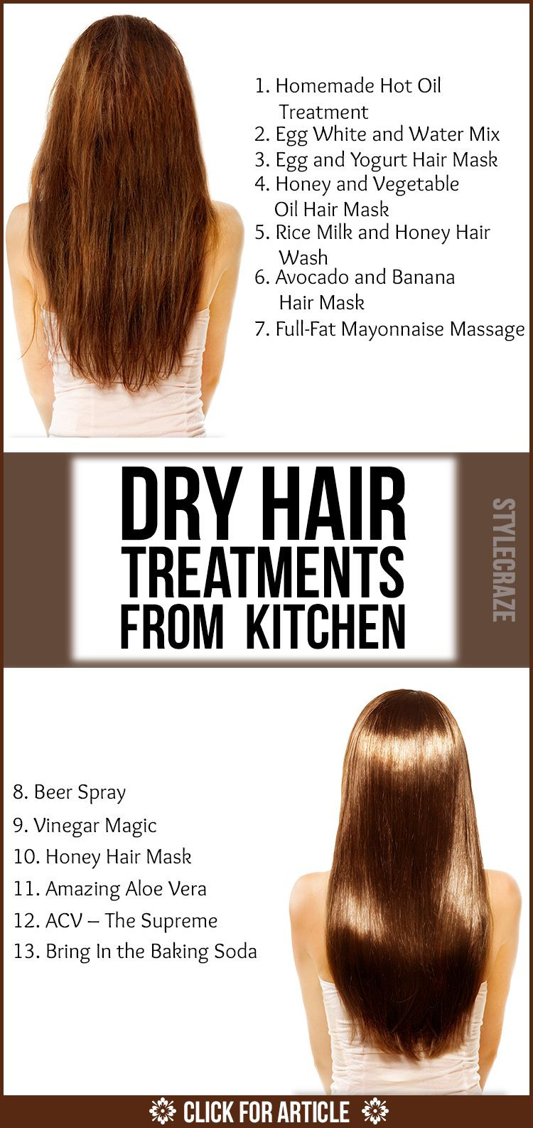 DIY Dry Hair Treatment
 24 Dry Hair Treatments From Your Kitchen